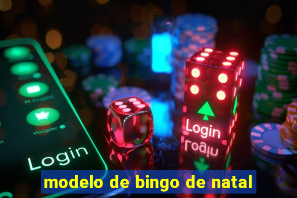 modelo de bingo de natal